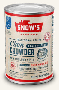 snow’s brand traditional clam chowder
