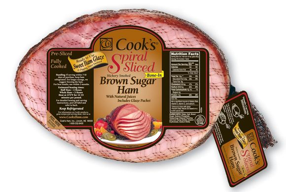 heating spiral sliced ham